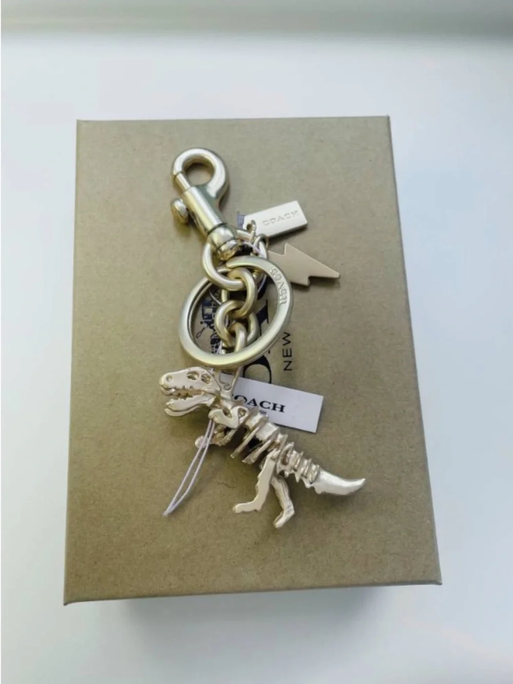 Coach Gold Rexy Skeleton Bag Charm Keychain - Picture 2 of 2
